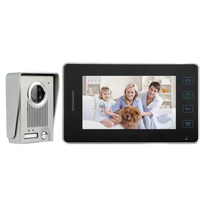 980C + 06C การจดจําใบหน้าอาคารระบบควบคุมการเข้าออกอินเตอร์คอมแบบเห็นได้หน้าจอสัมผัส TFT สีขนาด 7 นิ้ว - Product Image 1