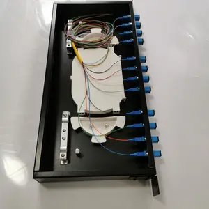 Originale e nuova scatola terminale ottica Sc/apc 12 porta fibra vuota 24 porte Patch pannello con cavo gestito