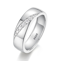 Bagues en argent sterling 925 plaqué rhodium pour femmes et hommes, avec moissanite VVS1, bijoux de fiançailles et de mariage, fabricant en gros