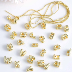 Accessori per Braccialetti e Collane Fai-da-Te con 26 Lettere in Bambù, Stile Bolla con Superficie Liscia, Bestseller per Donne - Product Image 2