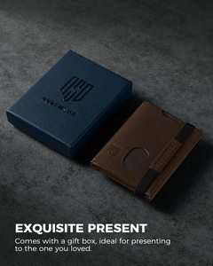 Thumbs-up trifold nam <span class=keywords><strong>mini</strong></span> RFID bảo vệ ví da ID cửa sổ cổ điển màu nâu retro nhỏ chủ thẻ tín dụng ví - Product Image 5