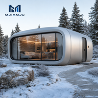 Futuristic Apple Pod 40ft Mobile House Solar Powered Eco-Friendly Container Sandwich Panel Construction Office Building Workshop