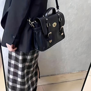 Sac à bandoulière vintage pour femme, nouveau sac messager, sac à main pour étudiant, sac à main japonais pour les trajets quotidiens, sac à bandoulière en polyester - Product Image 4