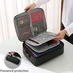 Fireproof <b>Document</b> <b>Bag</b> Multifunctional Passport File Certificate Storage Organization <b>Bag</b> - Product Image 5