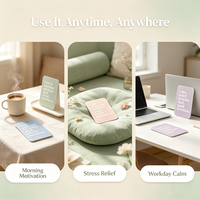Tarjetas de Afirmaciones Positivas con Acabado Mate, Tarjetas de Autocuidado y Autocompromiso para la Salud Mental, Caja de Regalo con Logotipo Personalizado