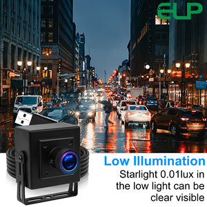 กล้อง USB ที่มีแสงน้อย Elp พร้อมไมโครโฟน H.264 1080P H.264ฟิชอายมุมกว้าง IMX323 UVC Wecam พร้อมกล่องโลหะขนาดเล็กสำหรับการมองเห็นแบบฝังตัว - Product Image 3