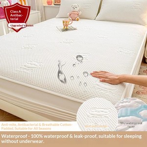 Cubrecama Infantil de Algodón Lavado Resistente al Agua, Diseño Completamente Cerrado de una Sola Pieza, 300 Hilos, Estilo Moderno para el Hogar - Product Image 6