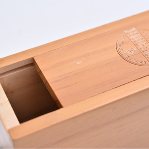 Solid Wood Flip Top Storage Box Rectangular Covered Jewelry Box Desktop Organizer Gift Box - Product Image 2