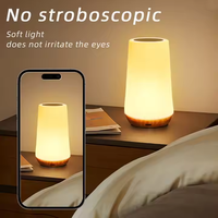 Lámpara de mesita de noche táctil LED RGB que cambia de 13 colores, lámpara de mesita de noche portátil recargable por USB regulable, lámpara de mesita de noche para dormitorio