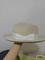 NL79 Neue Trendige Bunte Fedora-Hüte mit Schleifenband Einfarbig Unisex Vielseitig für Festliche Anlässe