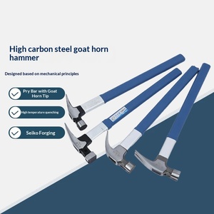 8 inch carpentry claw hammer double top strong magnetic non-slip high carbon steel plastic handle factory wholesale magnetic - Product Image 1