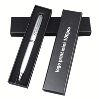 Boîte cadeau pour stylo avec logo personnalisé, couvercle rigide et revêtement en carton, pelliculage mat, doublure en éponge, recyclable, écologique