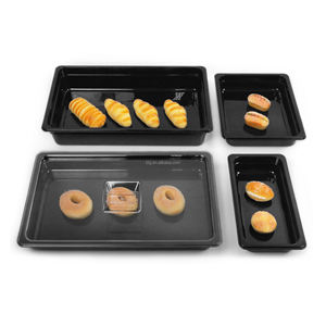 Contenedor de Alimentos de Plástico para PC, T2g NSF GN 1/3, 65 mm, 2.5 Pulgadas de Profundidad, 2.6QT, 2.4L, Negro, Bandeja GN para Catering y Fiestas - Product Image 3