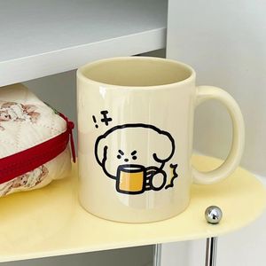 Cute Puppy <b>Ceramic</b> Mug With Handle Animal Pattern Gift <b>Cup</b> For Home Use - Product Image 1