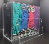 Étui de protection moderne en acrylique de 5 mm d'épaisseur avec couvercle magnétique, boîte de présentation écologique pour entraîneur ETB, surface polie