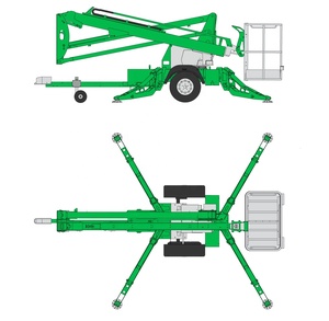 Spider Boom Lift Giỏ mây với ngăn xây dựng làm sạch cần cẩu đạt được Trailer Nâng Nền tảng nâng bảng - Product Image 2