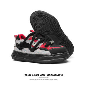 รองเท้าแพลตฟอร์มลำลองสไตล์สปอร์ตอเนกประสงค์ สำหรับคู่รัก สไตล์เฉพาะตัว ระบายอากาศได้ดี ปิดด้วยเชือกผูก หน้าผ้าไมโครไฟเบอร์ สูง 7 ซม. ตามเทรนด์แฟชั่น - Product Image 2