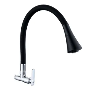 Nuovo design colorato flessibile flessibile a parete lavello da cucina rubinetto flessibile tubo collo tirare verso il basso rubinetto della cucina rubinetto del lavandino della cucina