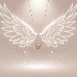 Azuris 925 Sterling Silver <b>Sword</b> Angel <b>Necklace</b> Turkey Origin - Product Image 3