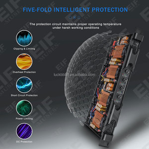 เพาเวอร์แอมป์ดิจิตอล DB26 600W ระดับมืออาชีพ แบบสองช่องสัญญาณ Class D ขนาด 1U สำหรับติดตั้งบนแร็ค ตัวเครื่องโลหะ ตอบสนองความถี่ 20Hz-20KHz สำหรับลำโพง PA บนเวที - Product Image 5