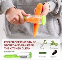 Éplucheur multifonction en acier inoxydable pour fruits et légumes avec rangement, facile et durable