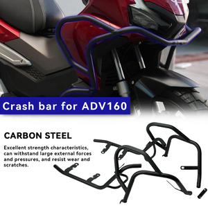 ADV160 2021-2026 Barre de protection contre les chocs en acier au carbone, revêtement en poudre, protection de la carrosserie, noir mat - Product Image 3