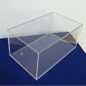 Rõ Ràng Acrylic Vuông Hộp Giày Hình Chữ Nhật <span class=keywords><strong>Cube</strong></span> Container Với Nắp Cho Đồ Trang Sức Nhỏ Hạt Tiền Xu Thủ Công Cung Cấp May Nhà Tổ Chức - Product Image 2