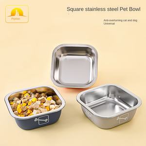 Automatische hondenbak en pot van roestvrij staal, anti-omvallend, extra grote hondenvoercontainer, voerbak voor huisdieren, 0,12 kg - Product Image 5