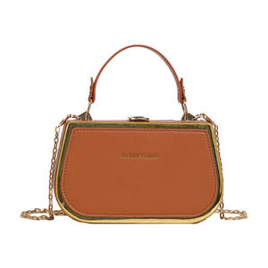 กระเป๋าถือสายโซ่แฟชั่นสำหรับผู้หญิงกระเป๋าสะพายไหล่เรียบง่ายกระเป๋าสีลูกกวาด - Product Image 4