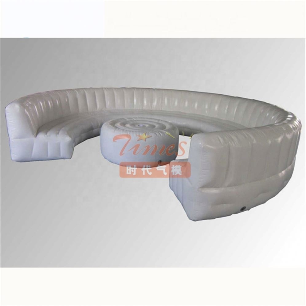 Cheap 4M White Romantic Inflatable Furniture Led Light Sofa Chair