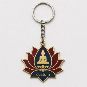 Porte-clés personnalisés en gros de haute qualité, mini-statues de Bouddha, souvenirs de la culture bouddhiste, porte-clés religieux pour croyants - Product Image 2
