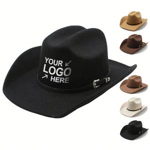 Wholesale Luxury Wooly Vintage Cowboy High Quality Custom Old School <b>Camo</b> Felt Outdoor Large Brim Four Seasons Promotional Hat - Product Image 1
