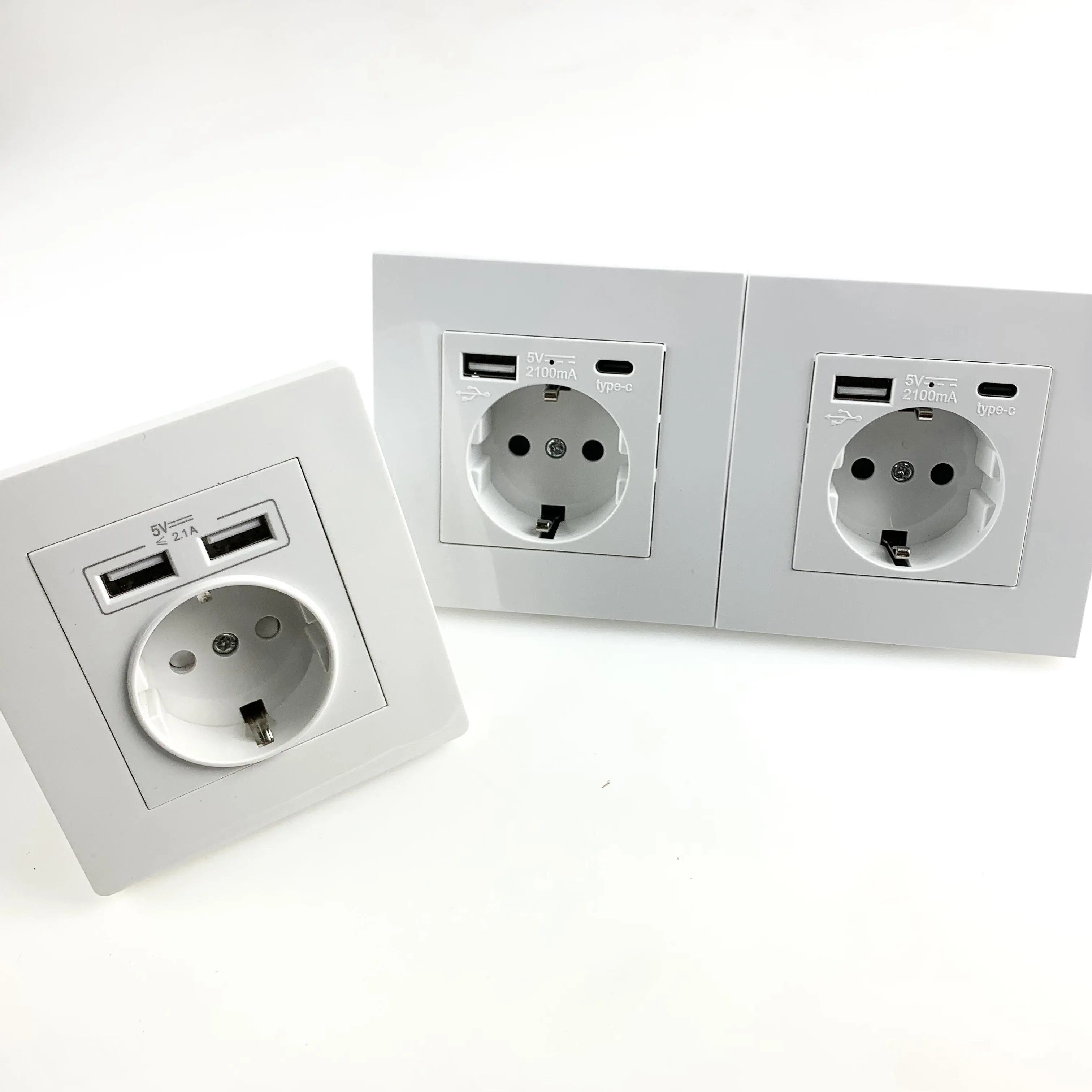 Steckdose 16A 250V EU/Deutschland/Korea Standards teckdose Stecker Typ C USB-Schnelllade-Steckdose