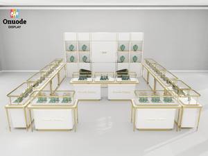 Custom Jewelry Kiosk Design with LED Glass Display Showcase | Luxury Mall Retail Booth for Rings, Necklaces, <b>Watches</b> - Product Image 4