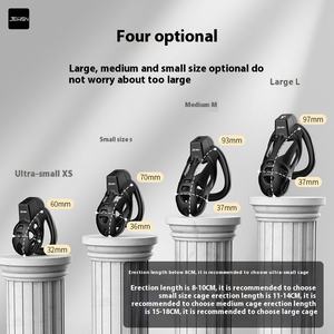 Productos sexuales, jaula de castidad, bloqueo de pene de seguridad, con bloqueo CB funda de silicona, anillo de pene hueco para Bondage, jaula de castidad - Product Image 5