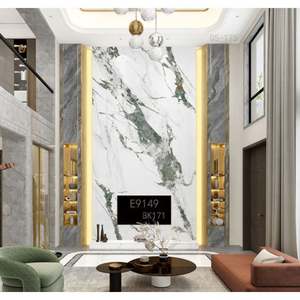 Panneaux muraux de style chinois Aimsp Duplex Building, revêtement mural intérieur en marbre, mur entier pour télévision - Product Image 3