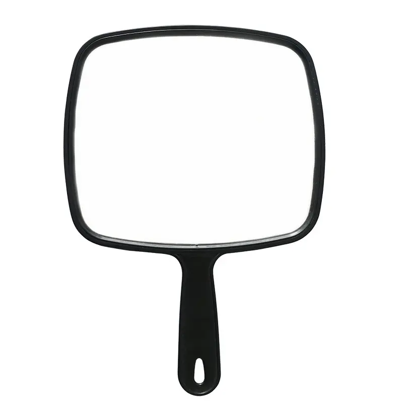 Manufacturer's direct selling plastic handle square mirror wall mounted universal make-up mirror for men and women