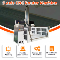 Statue d'art sculpture sur bois 5 axes Cnc, sculpture bon marché mousse coupe 5 axes Cnc routeur, 3d 4d 5d fraisage 5 axes moule Machine