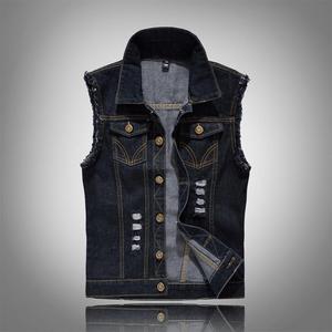 Chaquetas de estilo vintage Azteca para <span class=keywords><strong>hombre</strong></span>, Chaquetas vaqueras sin mangas estampadas, <span class=keywords><strong>chaleco</strong></span> vaquero de calle alta, venta al por mayor de Otoño de 2023 - Product Image 3