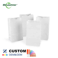 Sac en papier SOS kraft recyclable personnalisé emballage de café à emporter pour pain d'épicerie blanc de restaurant