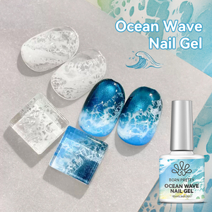 BORN PRETTY 10ml Tinta Blanca para Uñas con Efecto Ondas Marinas, Líquido para Arte de Uñas con Degradado Azul, <span class=keywords><strong>Gel</strong></span> de Acuarela Abstracto con Efecto Encaje para Uñas - Product Image 1