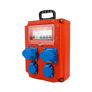 Caja de alimentación portátil combinada con 2 enchufes de 10A y 2 enchufes industriales de 16A, caja de distribución 1P+N RCD - Product Image 1