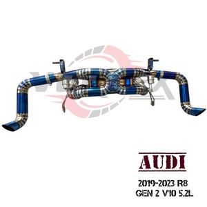Tubo de escape Vortex Racing Burnt Blue Titanium para Audi R8 5.2L V10 de aspiración natural, piezas de mejora para ajuste de sonido. - Product Image 2