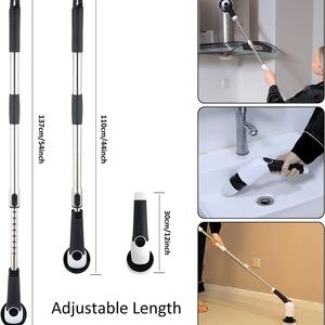 家庭用8in1コードレス電動スピンスクラバー、ロングハンドル、交換可能なスポンジブラシ8個付き、家庭掃除用 - Product Image 4