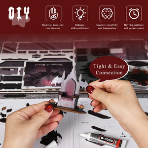 Minicity Book Nook Kit-fai da te casa in miniatura, Booknook minuscolo shelf decoro per la famiglia, gli amici (trono di sangue) - Product Image 6