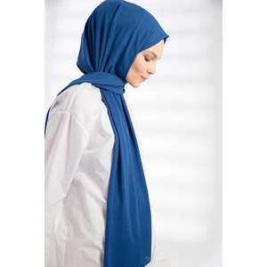 Indigo Crepe <b>Knitted</b> <b>Shawl</b> - Product Image 1