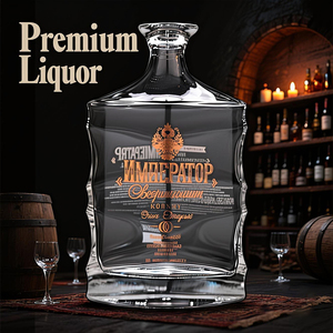 750ml Rỗng chai rượu vang cho Brandy Whisky Tequila <span class=keywords><strong>Vodka</strong></span> biểu tượng tinh thần tùy biến - Product Image 1
