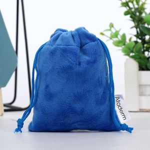 Bolsa de terciopelo para joyas estilo bolso de mano con cordón, bolsa de felpa larga personalizada con cinturón -026 - Product Image 2
