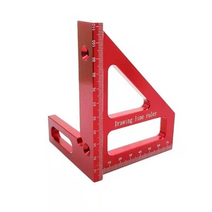 उपाय उपकरण Woodworking बढ़त एल्यूमीनियम शासक लेआउट पगड़ी त्रिकोण ड्राइंग लाइन शासक - Product Image 1