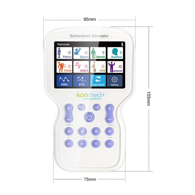 Konmed KM580 ABS Material Biofeedback Neuromuscular Stimulator Physical Therapy Equipment for Pain Relief Based Electrical